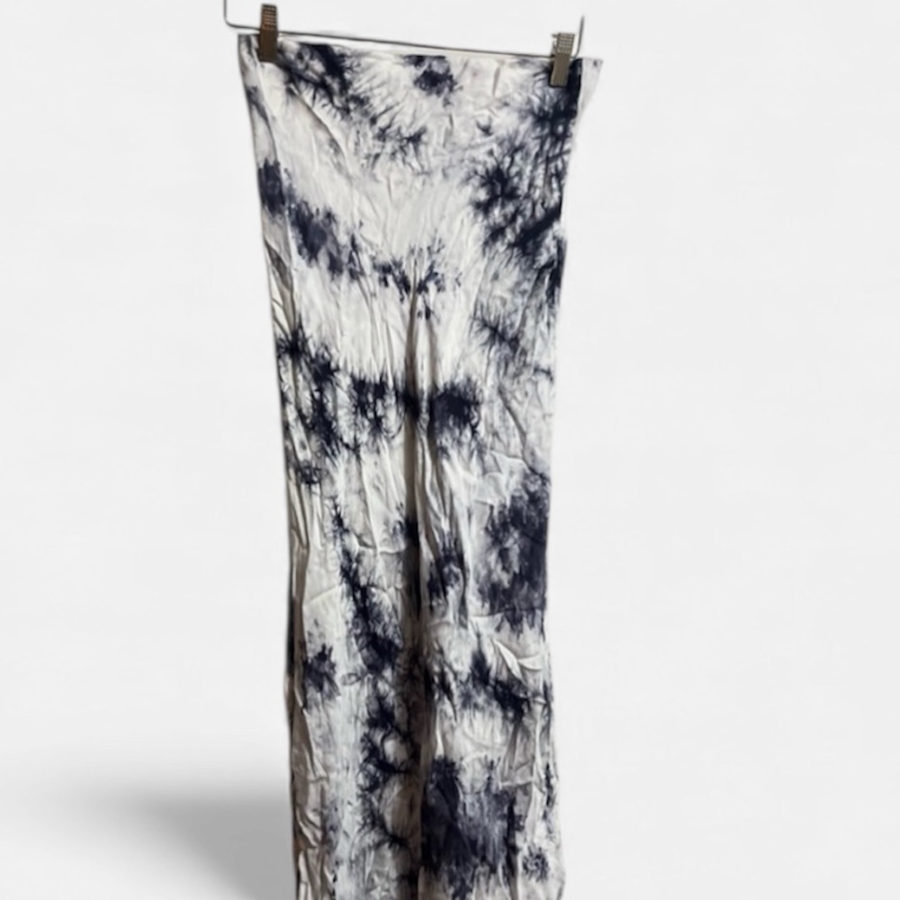 West of Melrose Blue White Tie Dye Whimsigoth Fairy Grunge Sz L Women